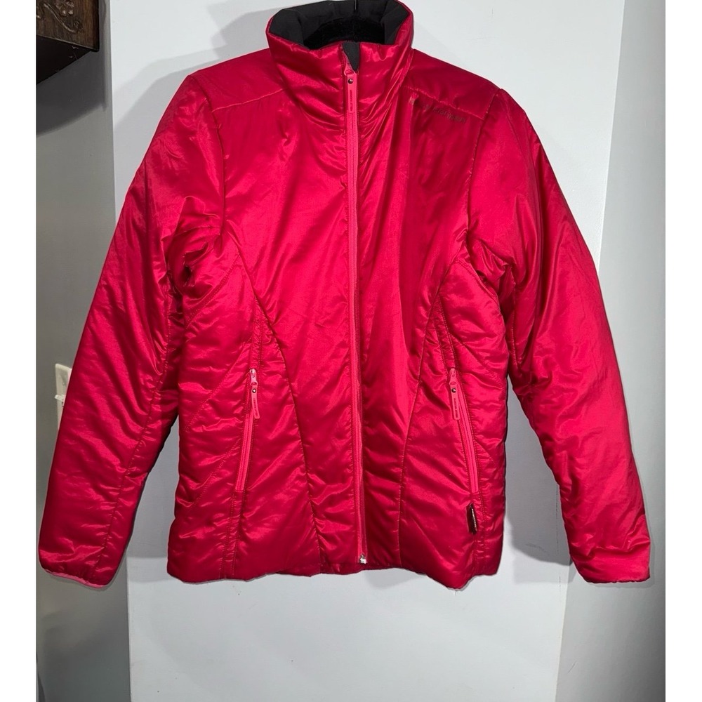 Helly Hansen dark pink primaloft puffer polyester fill zip up women's XS coat